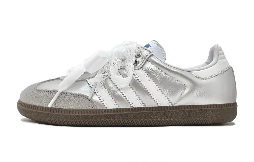 Adidas Originals SAMBA OG Low top German Army Trainers Unisex Silver White