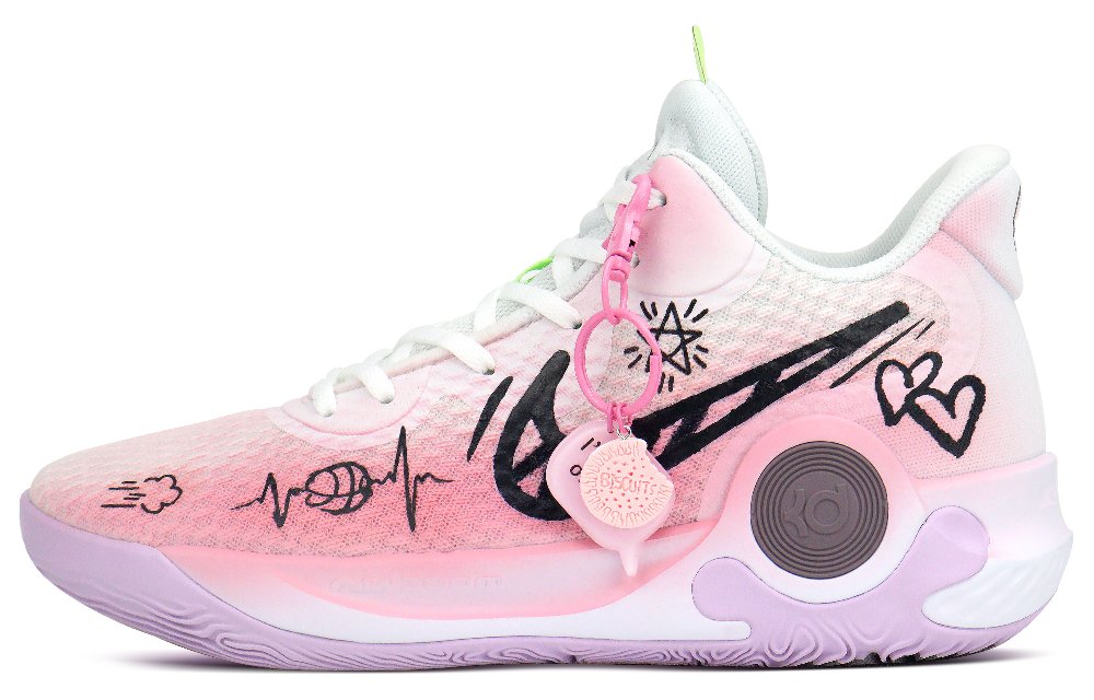 Nike KD Trey 5 IX Cushioning Anti-Slip And Wear-Resistant Mid-Top Zoom Vintage Basketball Shoes Men's Pink White