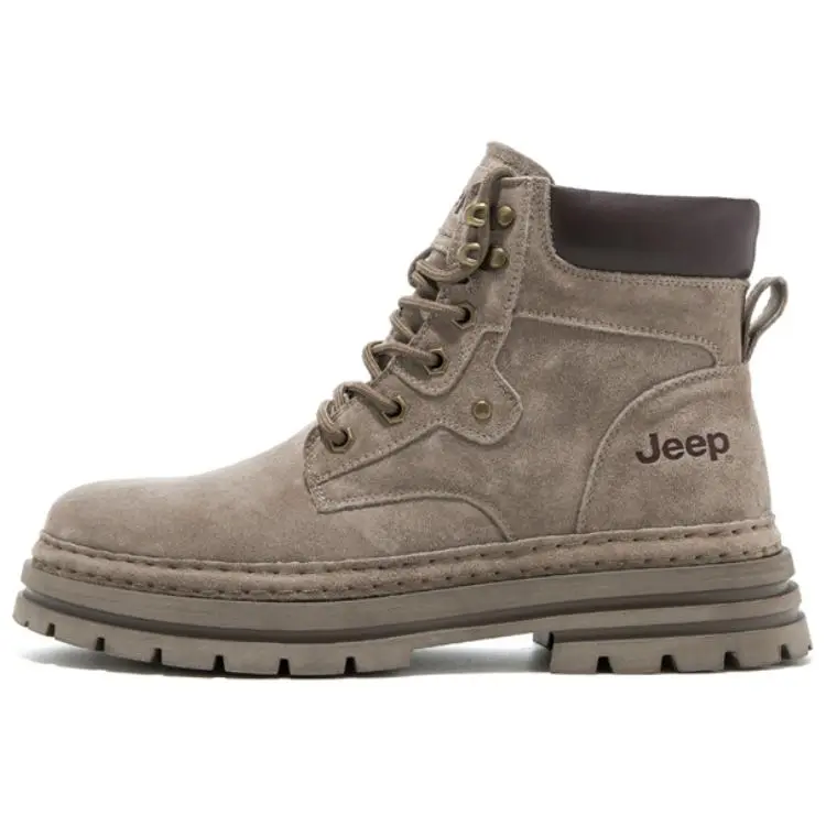 Jeep Ankle-Length Martin Boot Men's Khaki