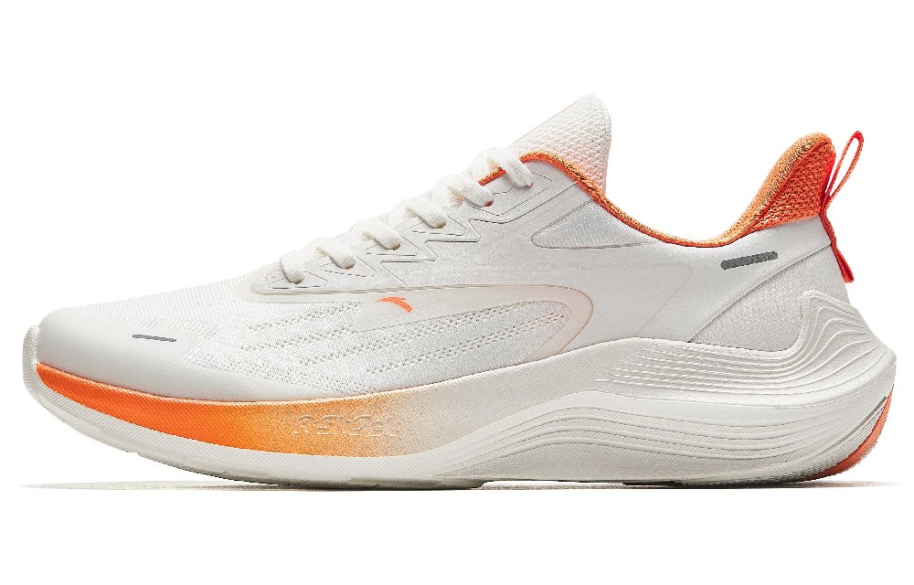 Anta New Stinger Slip Resistant, Abrasion Resistant, Breathable Low Top Running Shoes Men's White Orange