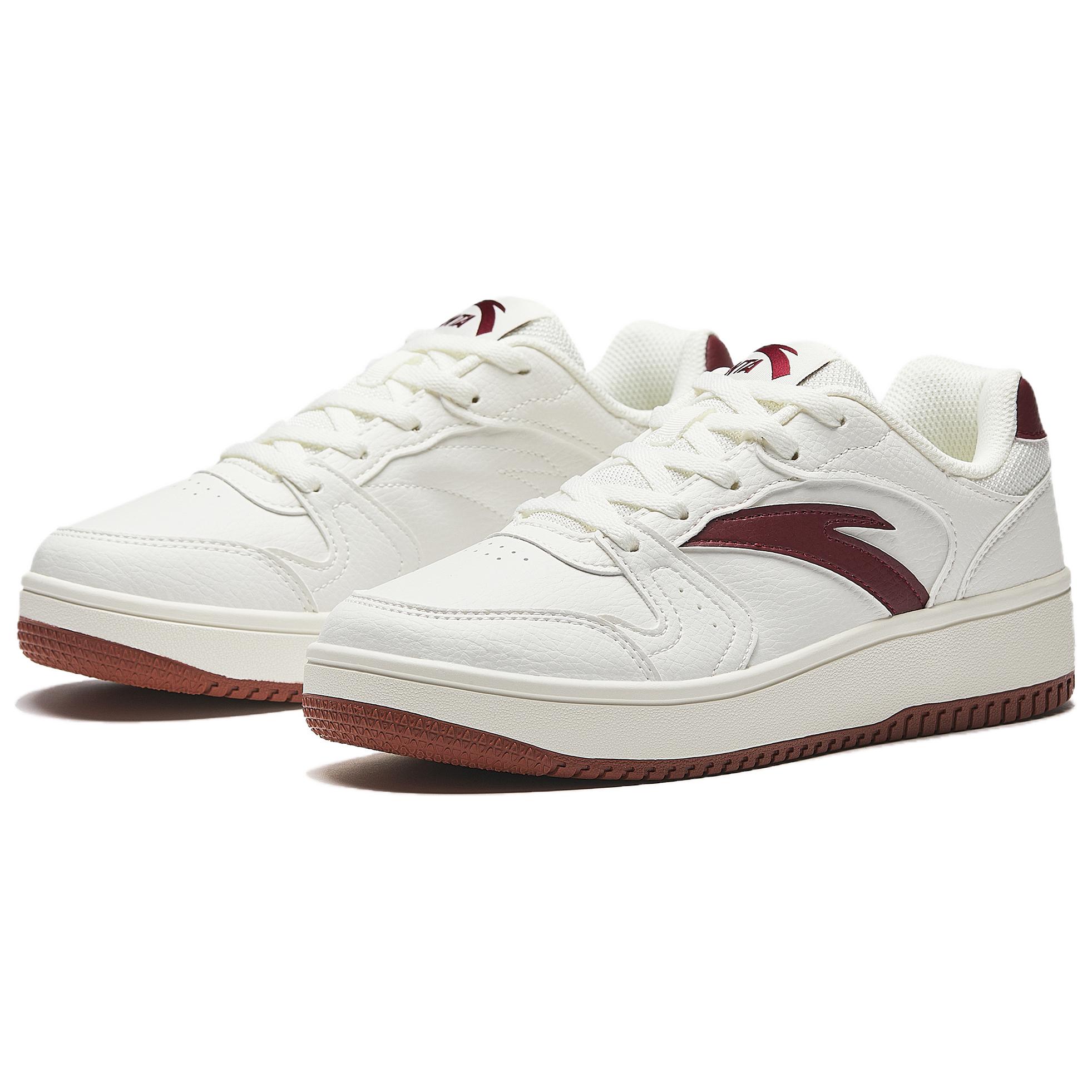 Anta Original Year Slip Resistant Height Increasing Low top Skateboard Shoes Women's White Red купить в интернет-магазине Yoocart с быстрой доставкой по России.