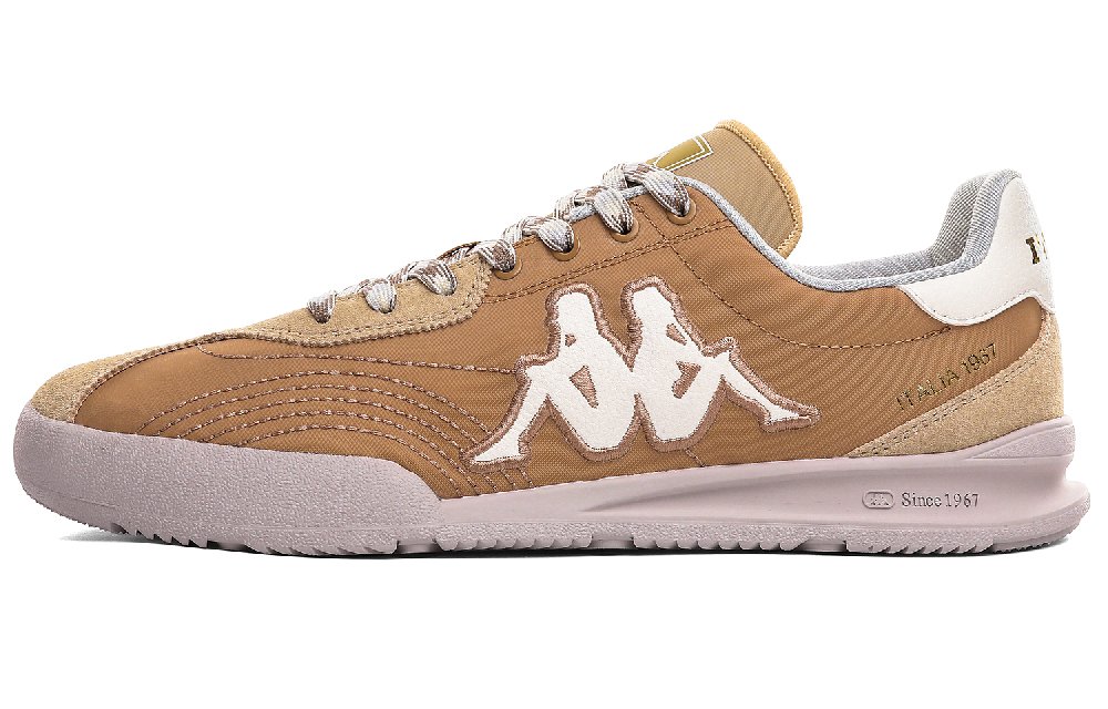 Kappa Anti Slip Wear Resistant Low Top Skateboard Shoes Unisex Brown
