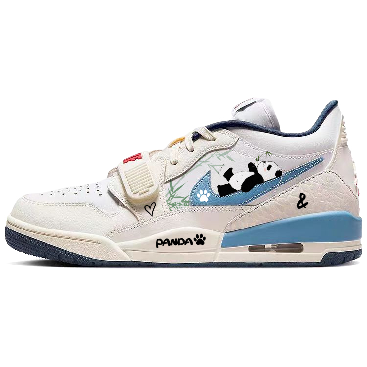 JORDAN Legacy 312 Vintage Basketball Shoes Unisex Low-Top White Blue/Red
