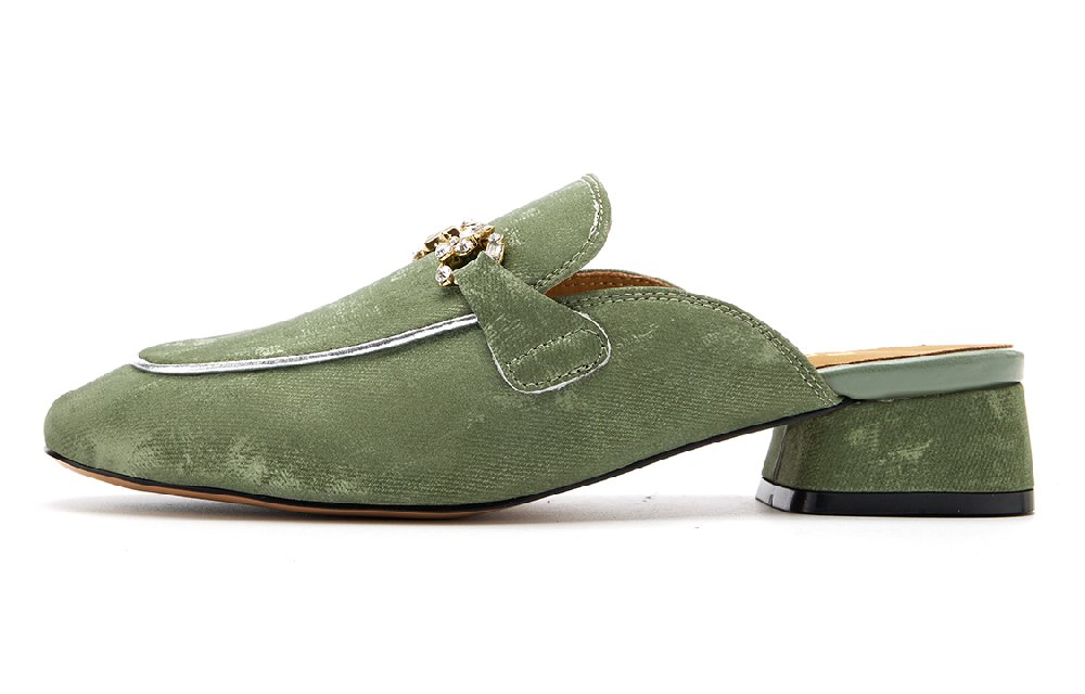 EBLAN TPR Sole Quiet Closed Toe Slippers Women's Green