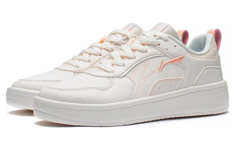 LiNing Spike Years Anti Slip Wear Resistant Breathable Height Increasing Low Top Skateboard Shoes Women's Mist White