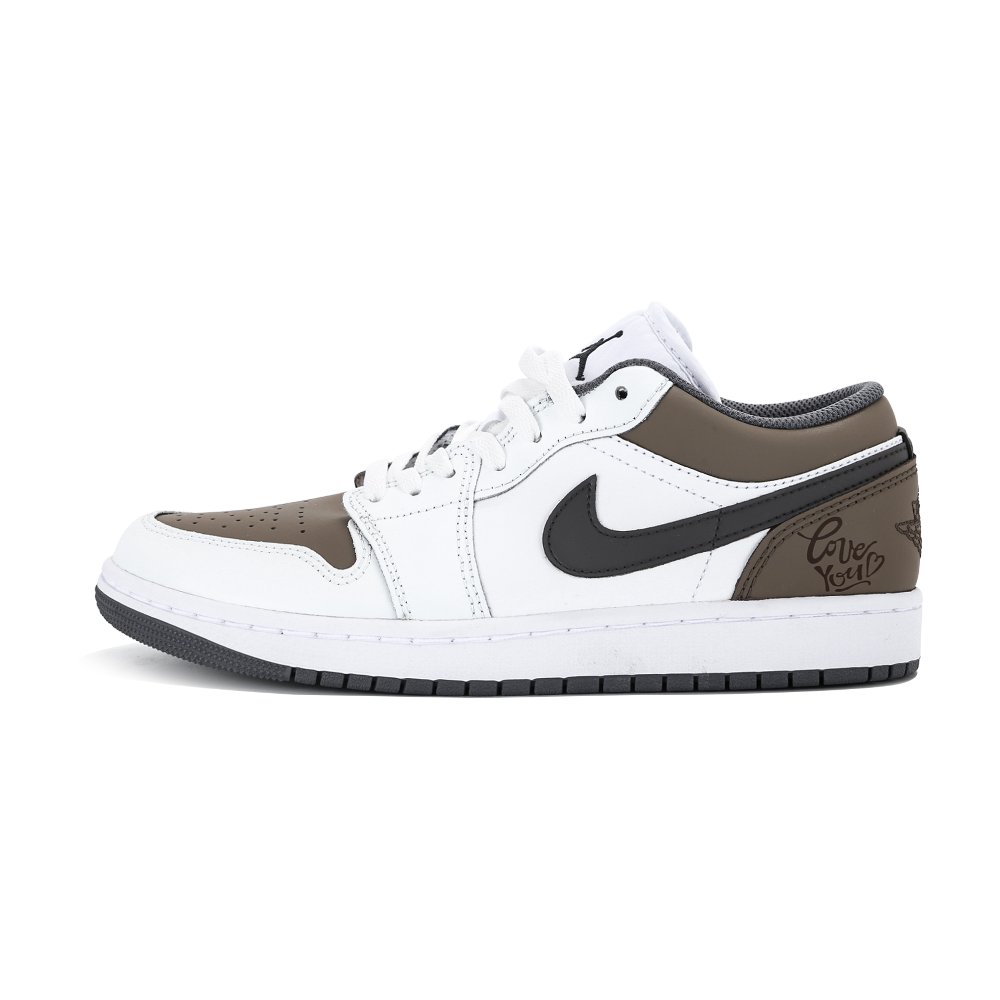 Jordan Air Jordan 1 Abrasion Resistant Low Top Vintage Basketball Shoes Unisex White
