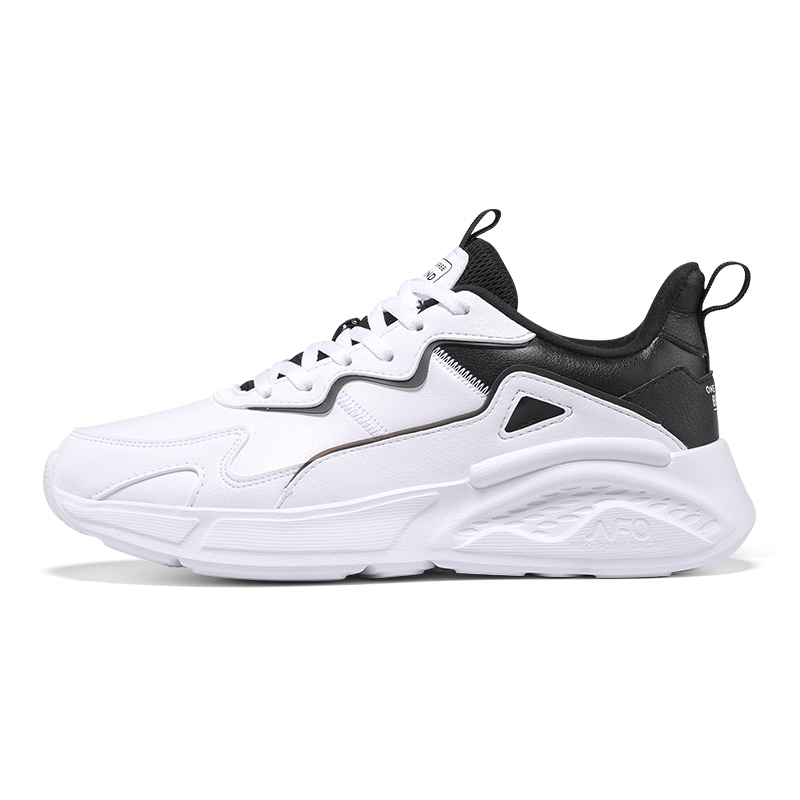 361° Cushioning Lightweight Height Increasing Low-Top Casual Shoes Women's White Black