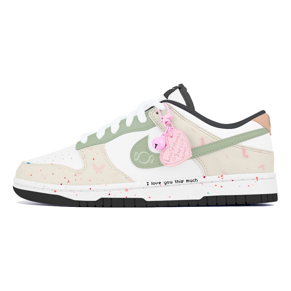 Nike Dunk Joy Lemon Abrasion-Resistant Low-Top Skateboard Shoes Unisex White