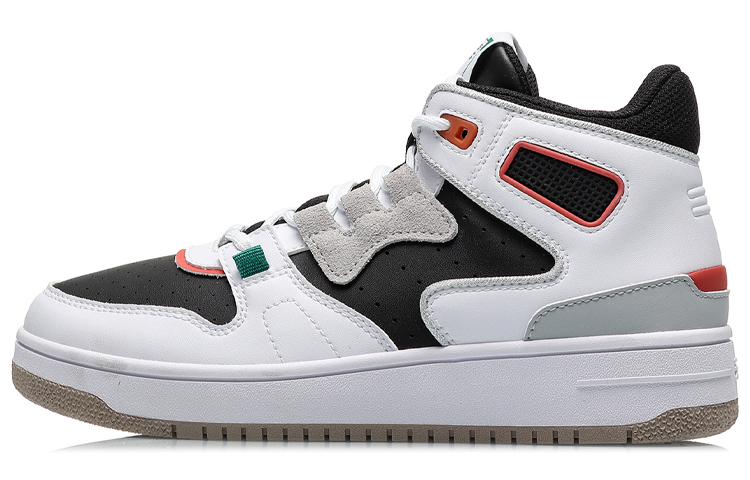 LiNing Attack 2020 Cushioning Anti-Slip And Wear-Resistant Mid-Top Vintage Basketball Shoes Women's White Black