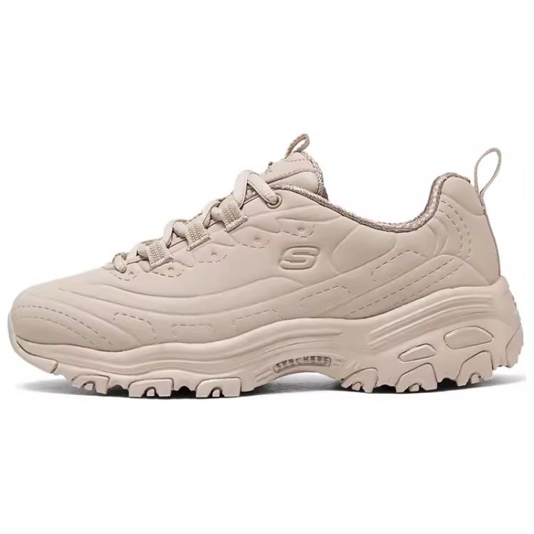 Skechers DLITES Slip-Resistant Breathable Low-Top Chunky Sneakers Women's Tan