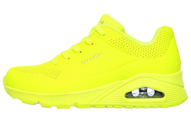 Skechers Uno Low Top Casual Shoes Women's Neon Yellow