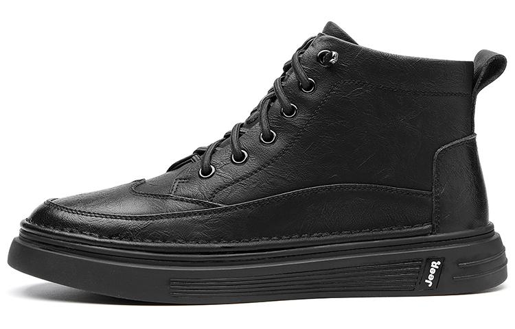 Jeep Martin Boots Men High Top Black