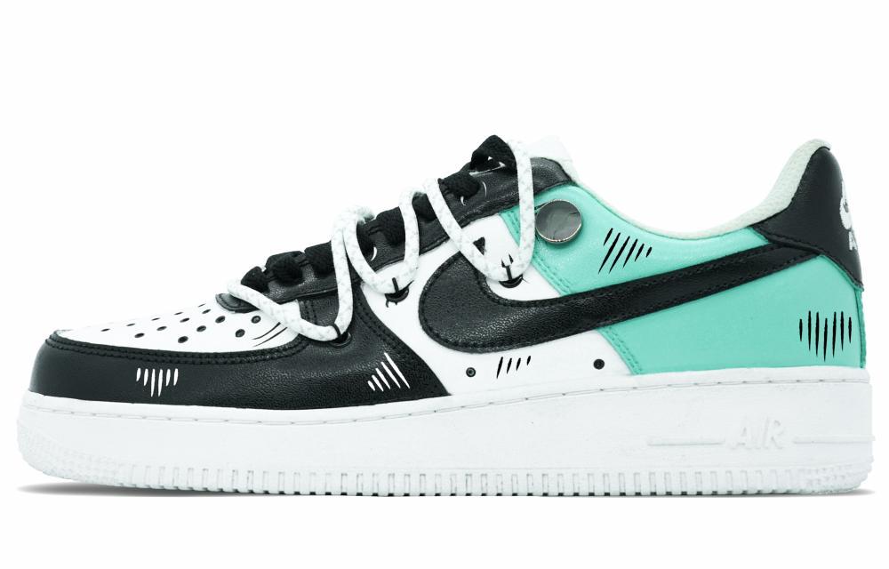 Nike Air Force 1 07 Air Force 1 Slip-Resistant Low-Top Skateboard Shoes Men's White Black Green