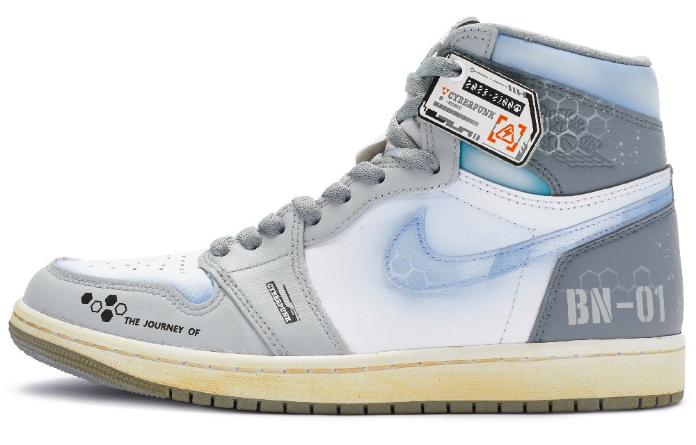 Jordan Air Jordan 1 High OG High Top Vintage Basketball Shoes Unisex Blue Gray