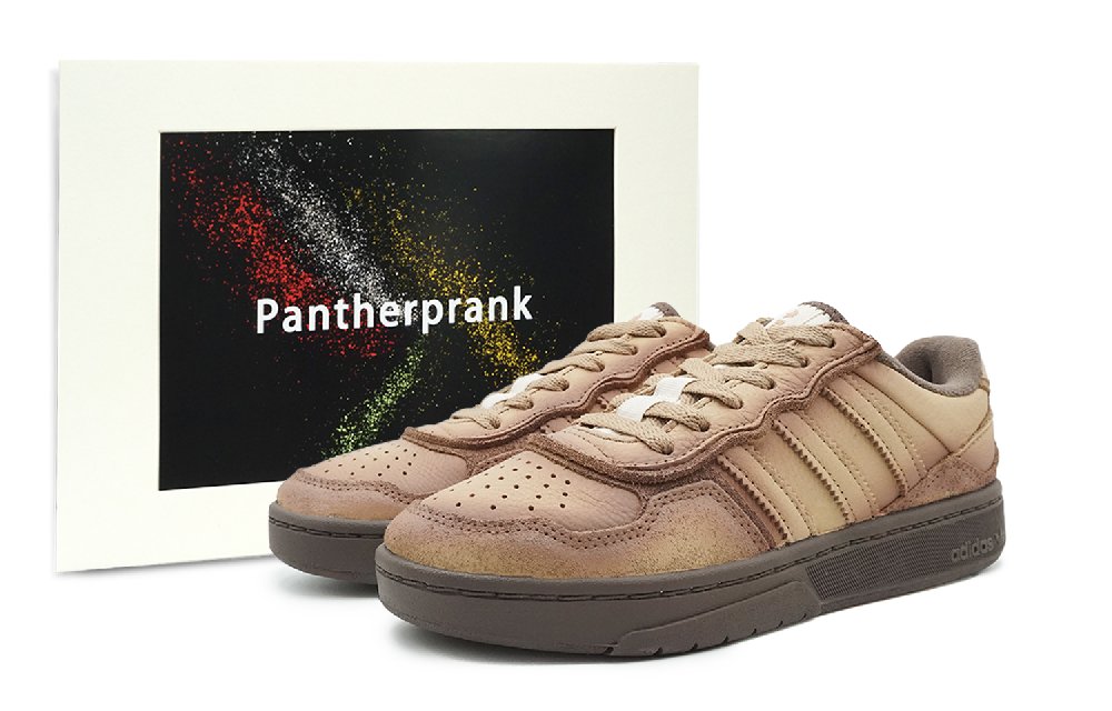 Adidas Originals Courtic Anti Slip Wear Resistant Low Top Skateboard Shoes Unisex Wheat Yellow