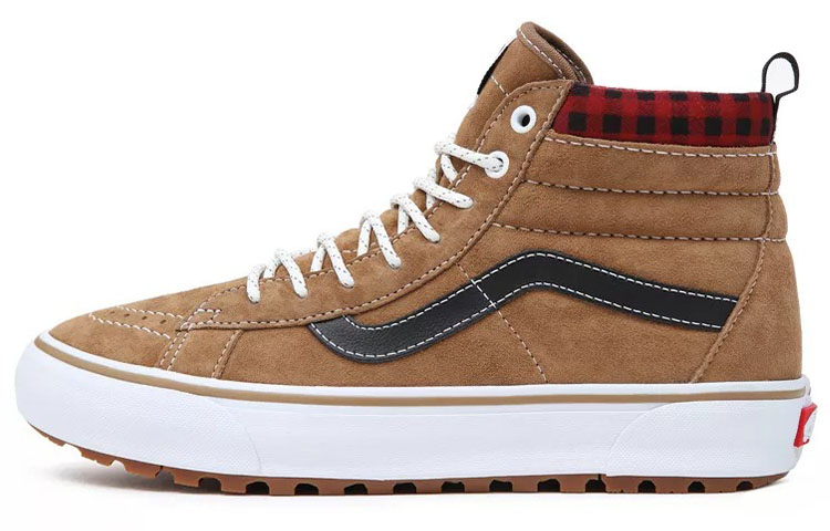 Vans Sk8 Hi MTE 1 Plaid Brown Red