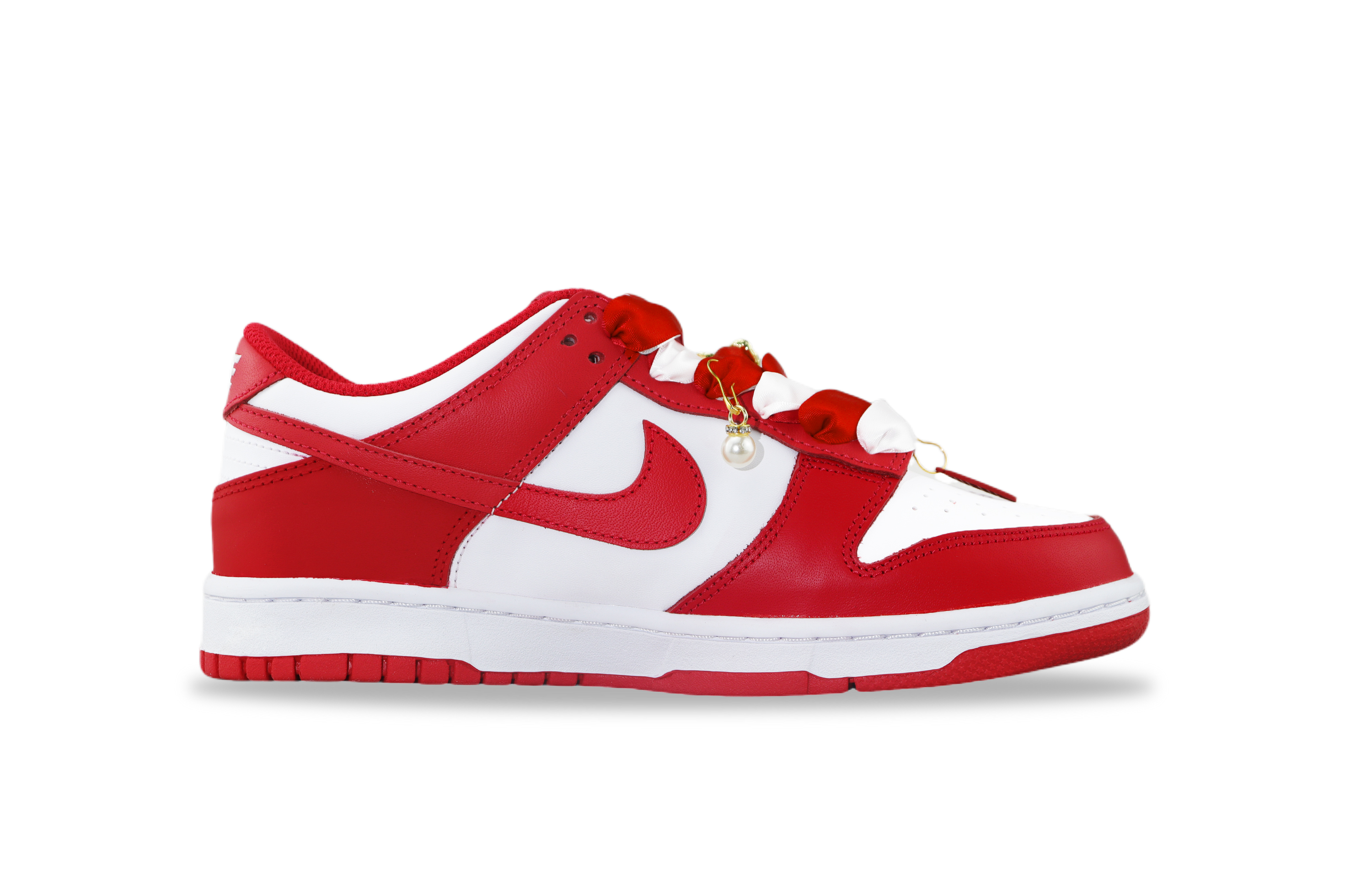 Nike Dunk Abrasion Resistant Low Top Skateboard Shoes Unisex Red