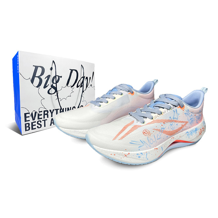 LiNing Super Light 21 Low-Top Running Shoes Men's Orange Purple