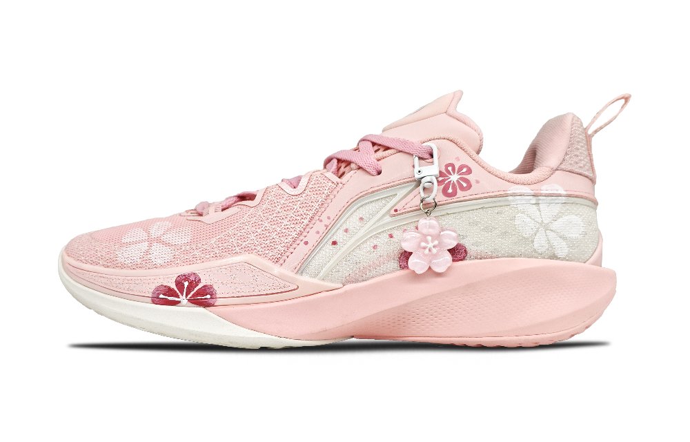 LiNing Speed Ling 2 Cushioning, Breathable, And Resilient Design Low Top Basketball Shoes Men's Cherry Blossom Pink