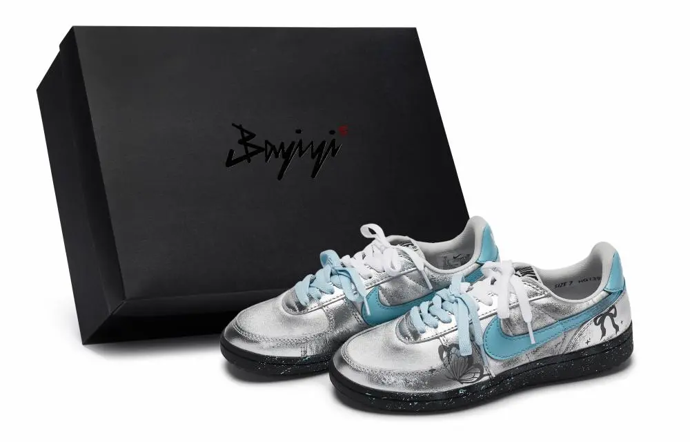 Nike Field General Skateboard Shoes Women's Low top Black/Blue/Silver