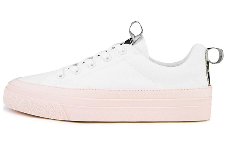 Kappa BANDA Slip Resistant, Abrasion Resistant, Lightweight, Breathable Low Top Canvas Shoes Unisex Pink White