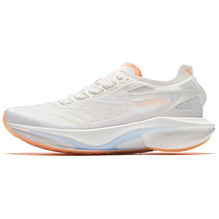 Anta Mach 4 Generation PRO Cushioning Slip Resistant Low Top Racing Running Shoes Women's Papyrus White