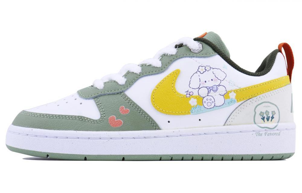 Nike Court Borough Happy Rabbit SDS Slip-Resistant Low-Top Skateboard Shoes Unisex Yellow Green