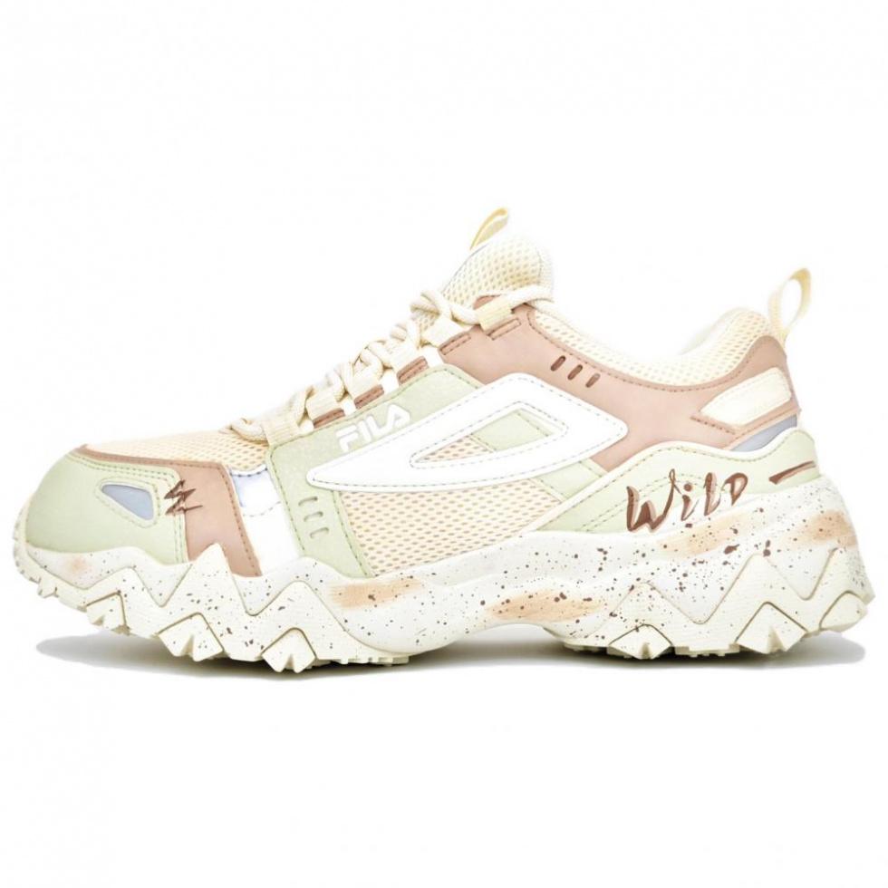 FILA Oakmont Casual Shoes Women's Low-Top Beige/Red/Green/Silver