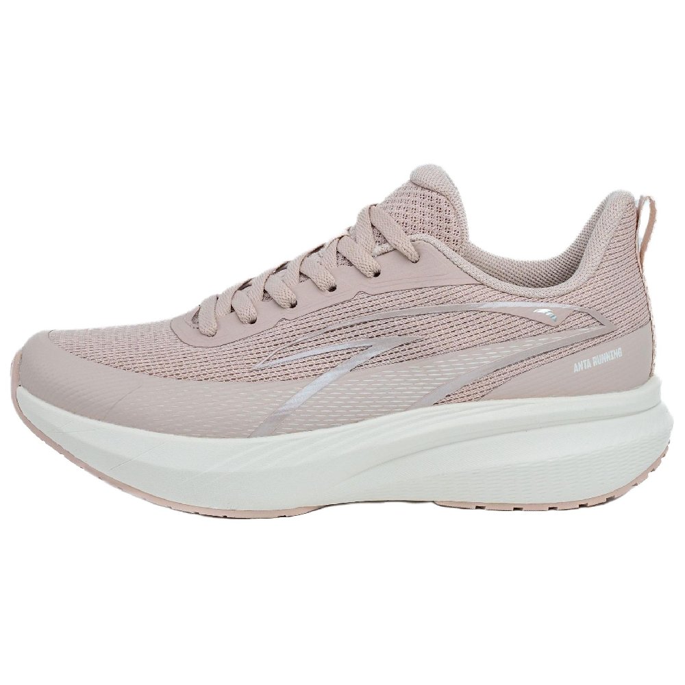 Anta Cloud Trail Cushioning Slip Resistant Coverage Low Top Casual Running Shoes Women's Pink