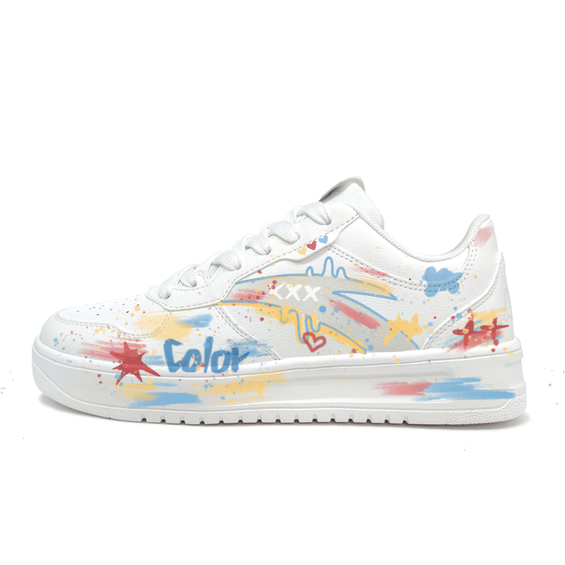 Anta Relaxed Wear resistant And Lightweight Low Top Skateboard Shoes Women's Red Yellow Blue