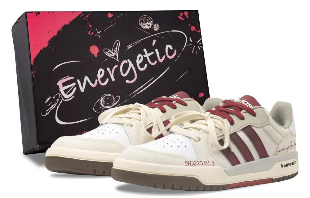 Adidas Neo Entrap Berry Cushioning Abrasion Resistant Balance Low top Skateboard Shoes Unisex Beige White Red