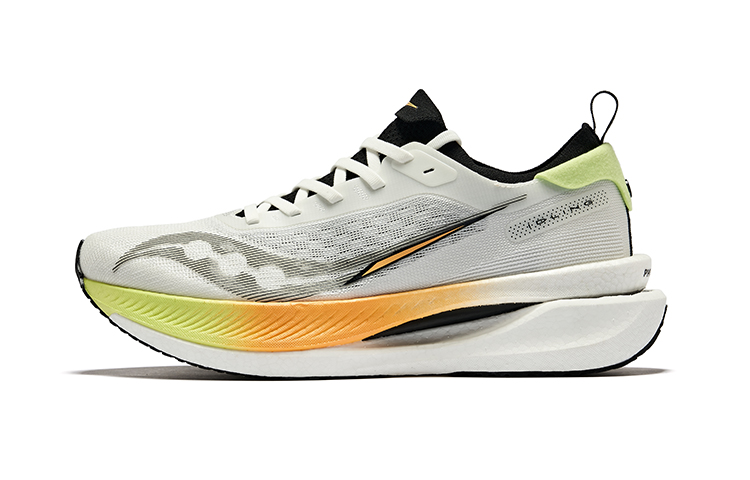 Saucony IDLING Cruise Cushioning Low top Casual Running Shoes Men's White Black