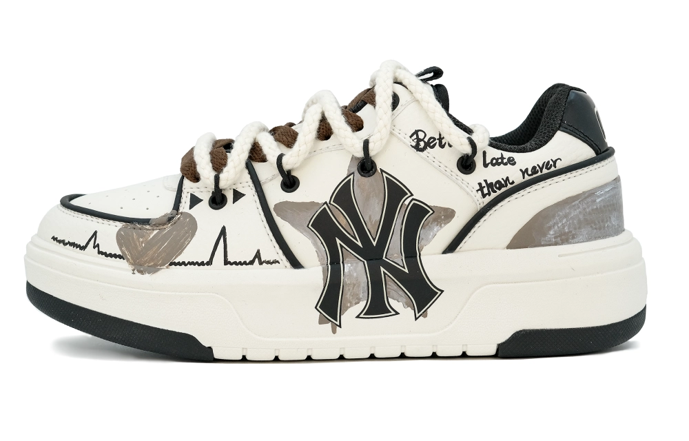 MLB Chunky Liner Low-Top Skateboard Shoes Unisex Brown White