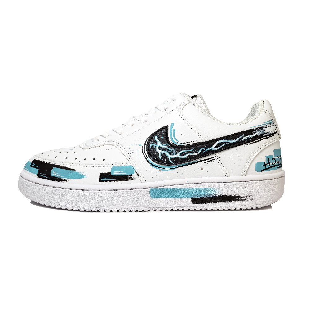 Nike Court Vision 1 Jade Bay Tsunami Abrasion Resistant Low Top Skateboard Shoes Unisex Blue White