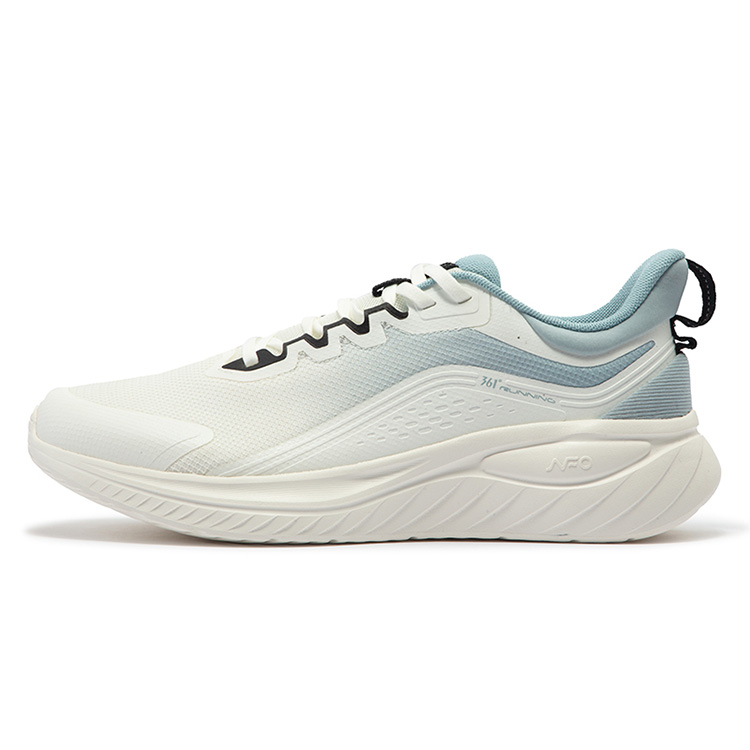 361° Anti-Slip Wear-Resistant Low-Top Running Shoes Men's White Blue