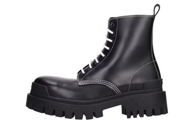 Balenciaga Strike Lace Up Boots 'Black' Women's