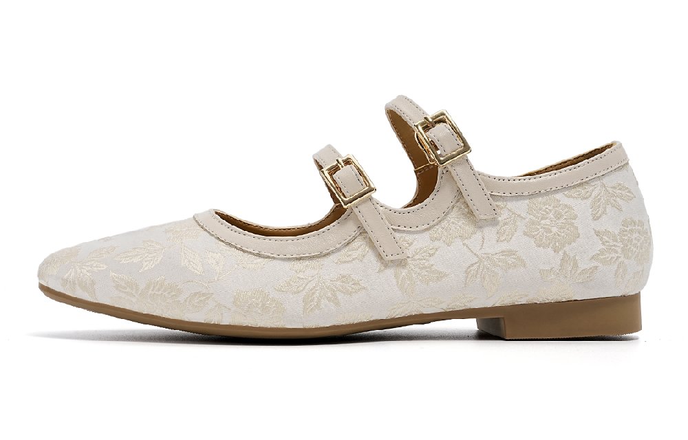 EBLAN Mary Jane Shoes Women's Ecru