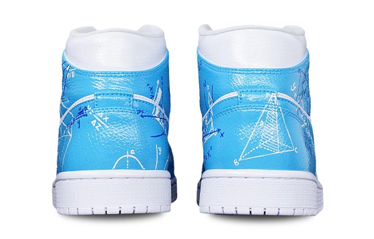 Jordan Air Jordan 1 Mid Non-slip Wear-resistant Shock Absorption Mid-Top Vintage Basketball Shoes Men's Carolina Blue купить в интернет-магазине Yoocart с быстрой доставкой по России.