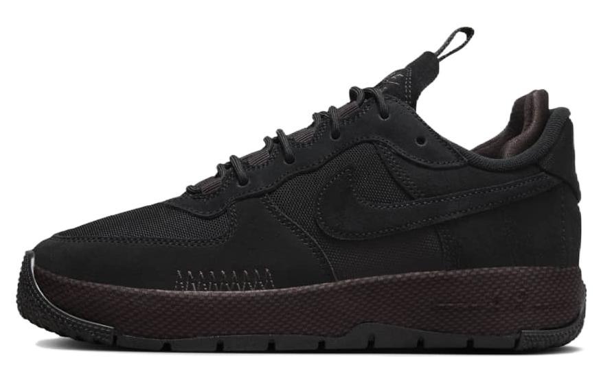 Nike Air Force 1 Wild Low Black Velvet Brown Women's