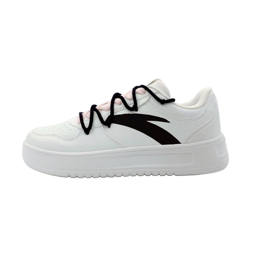 Anta Wear-resistant And Lightweight Low-Top Skateboard Shoes Women's White Black