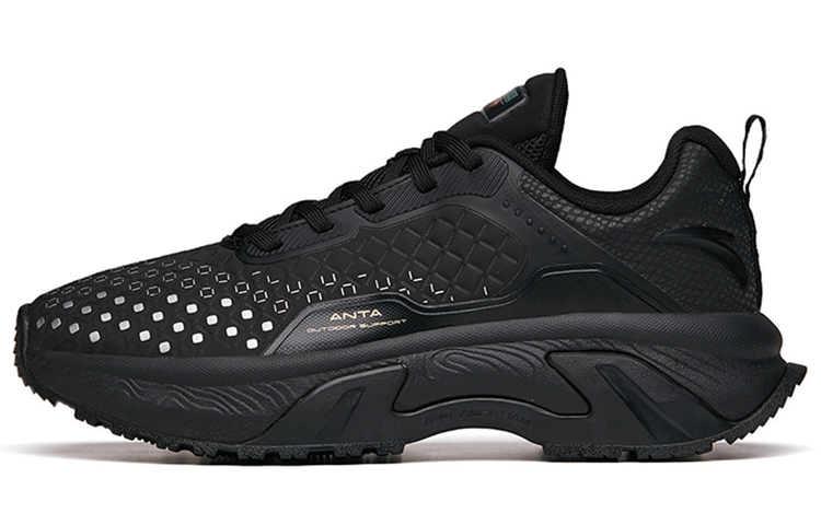 Anta Snow Collection Cushioning Anti-Slip And Wear-Resistant Low-Top Hiking/Trekking Shoes Men's Black All