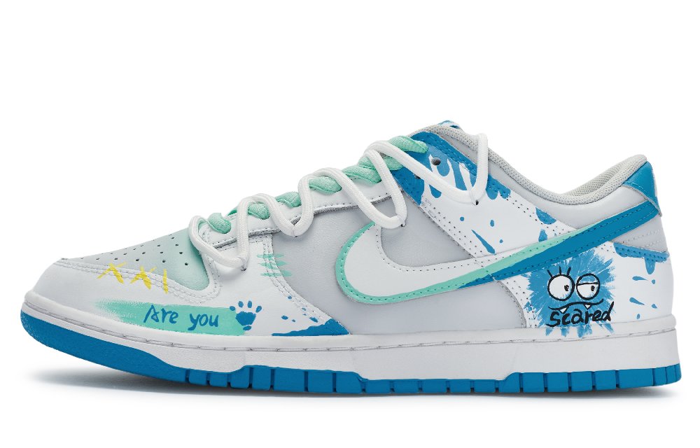 Nike Dunk Skateboard Shoes Men Low-Top Blue Green