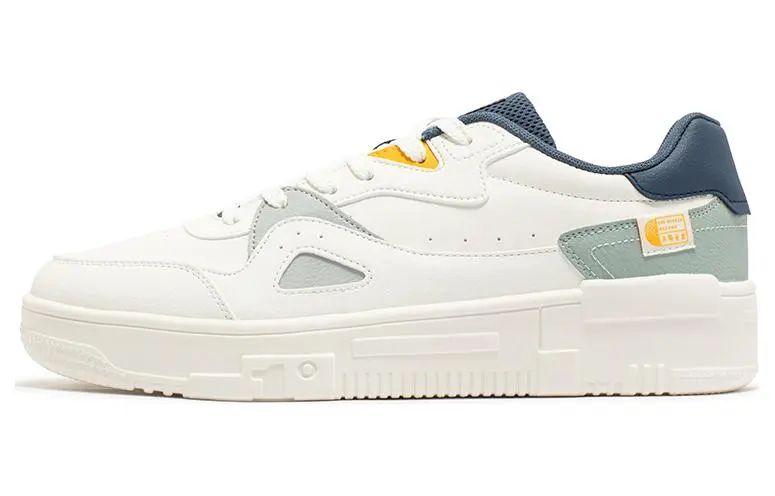 361° Slip Resistant, Abrasion Resistant, Lightweight Low Top Skateboard Shoes Men's White Cyan