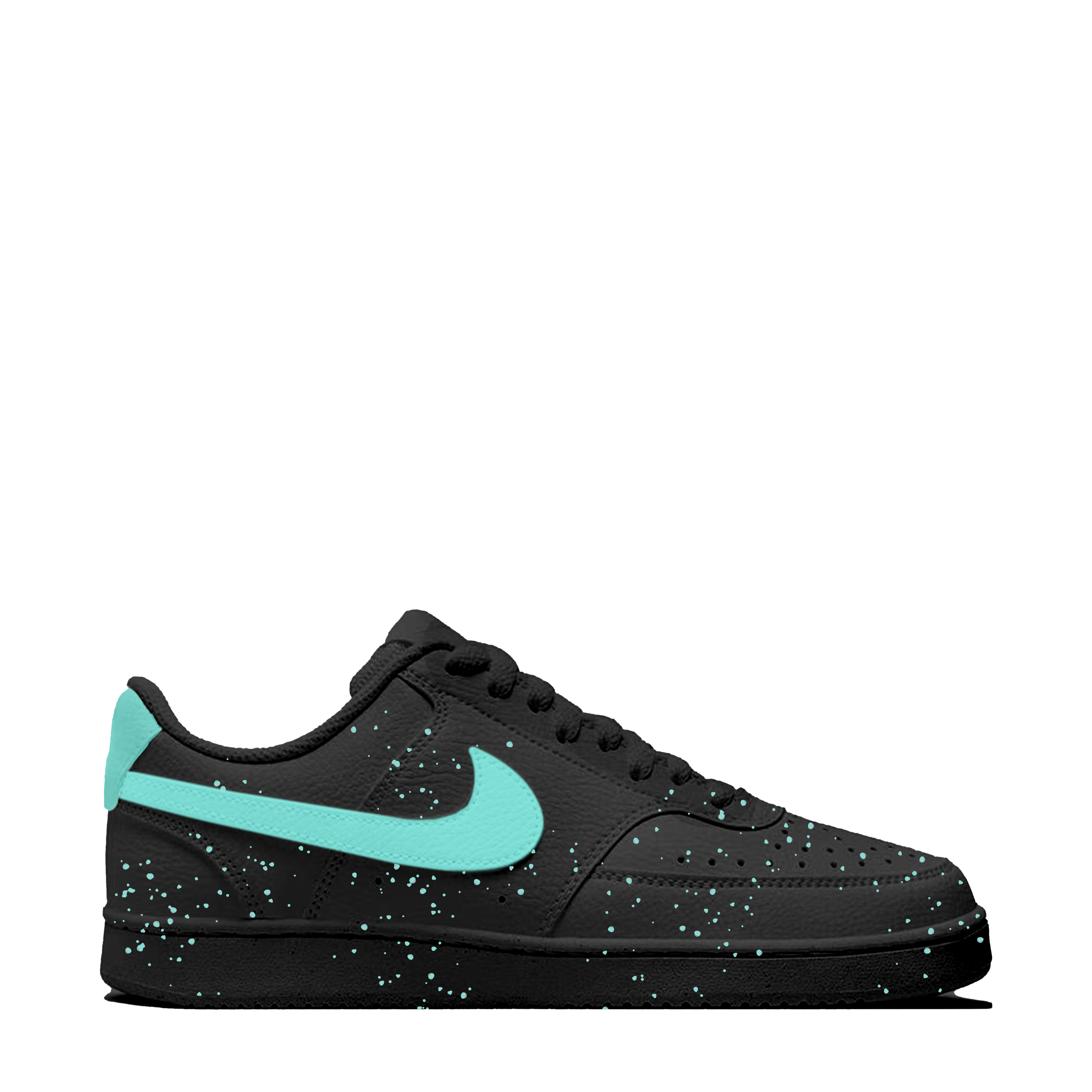 Nike Court Vision 1 Cyan Erosion Waterproof Low top Skateboard Shoes Unisex