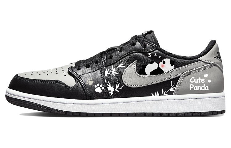 JORDAN Air JORDAN 1 Vintage Basketball Shoes Men Low Top Black/Gray