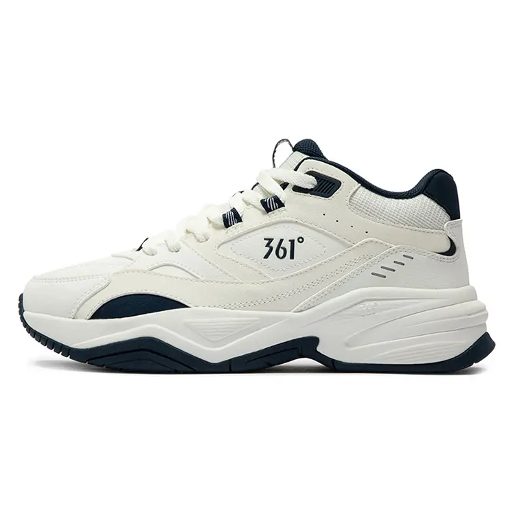 361° Sailing Series Anti-Slip And Wear-Resistant Warm Mid-Top Casual Shoes Men's White Blue