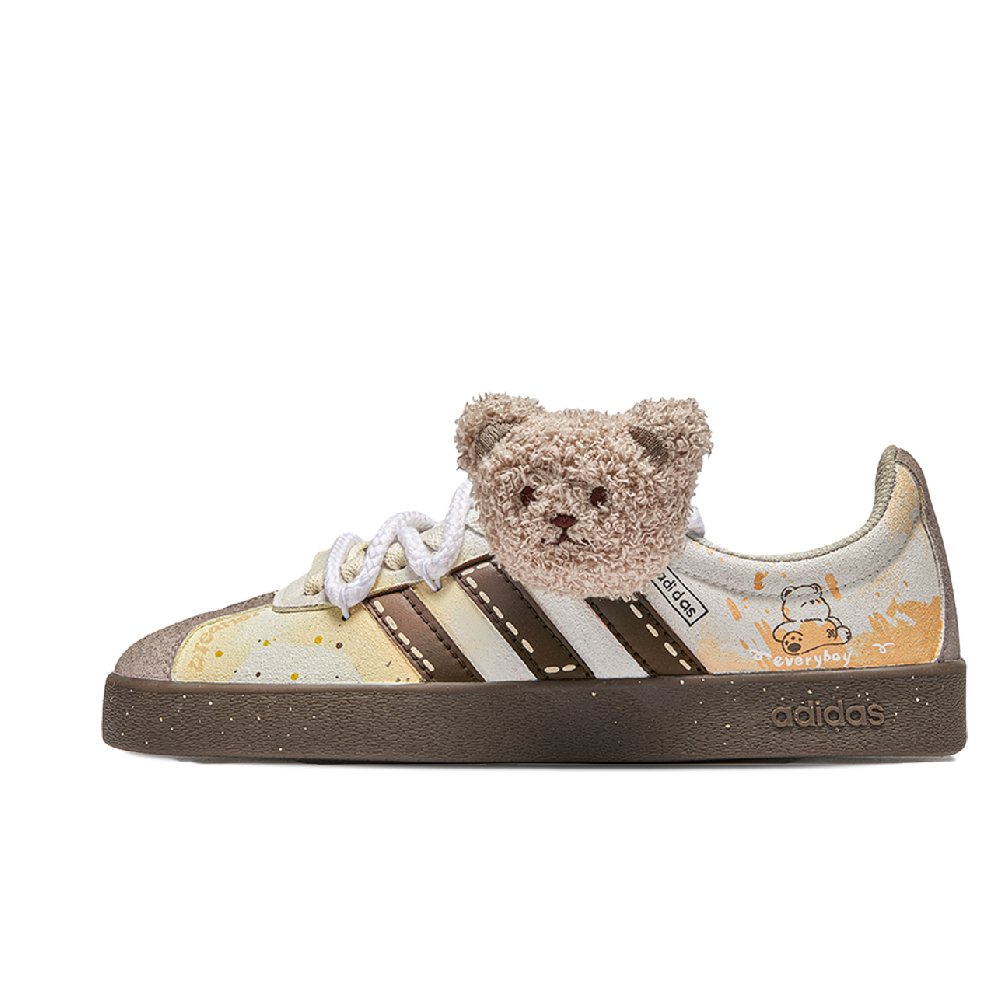 Adidas Neo VL Court Lifestyle Skateboard Shoes Unisex Low Top Yellow/Brown