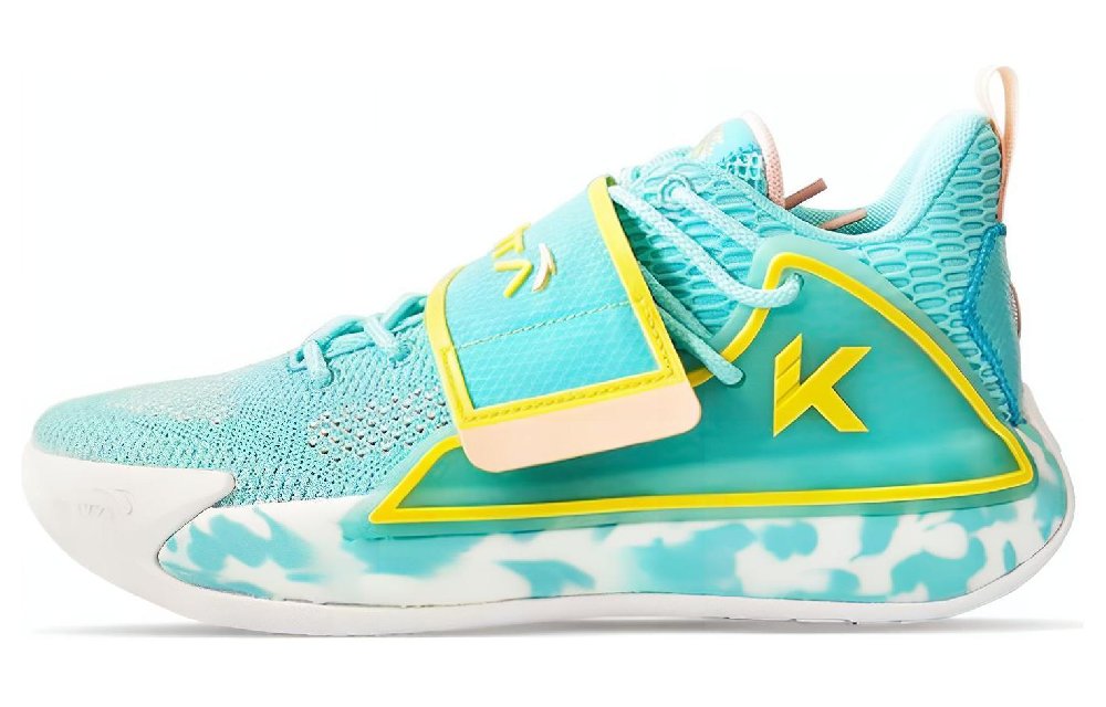 Anta Water Flower 2 KT Cushioning Anti-Slip And Wear-Resistant Low-Top Basketball Shoes Men's Swim Pool Blue