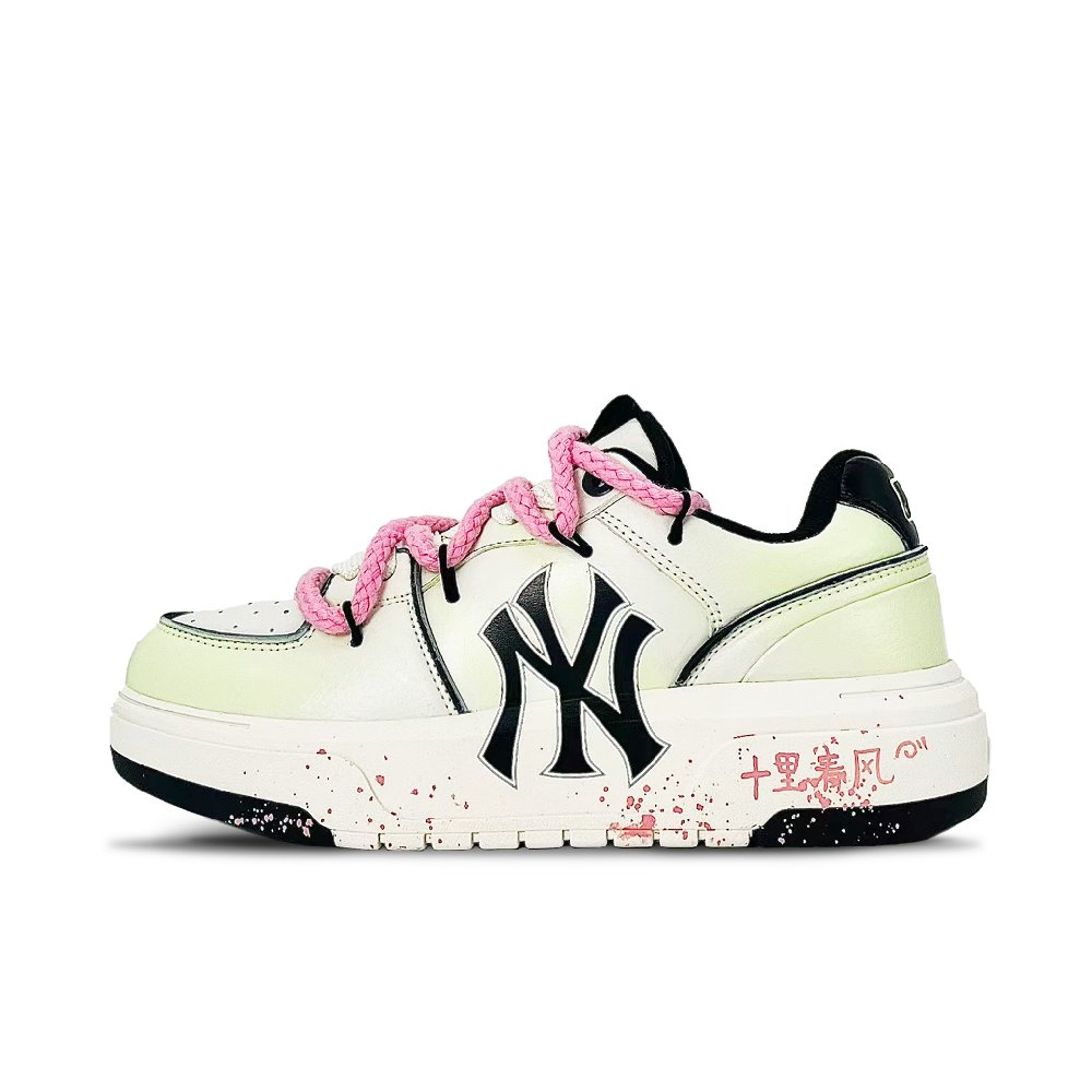 MLB Chunky Liner Skateboard Shoes Unisex Low-Top White/Cyan/Green