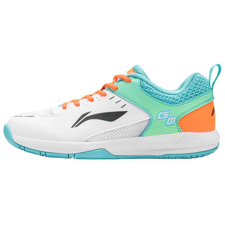 LiNing Feather Rocket Shoe 1.0 Abrasion Resistant, Breathable, Lightweight Low top Badminton Shoes Unisex White Green